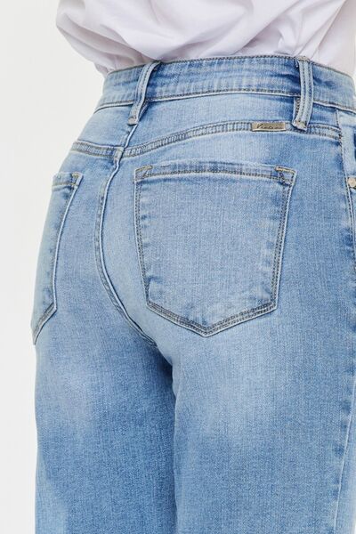KanCan Raw Hem Straight Jeans