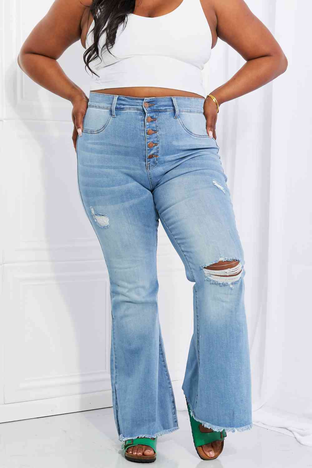 Vibrant MIU Flare Jeans