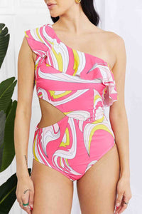 Vitamin C Pink Ruffle Swimsuit