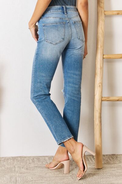 Kancan Distressed Straight Jeans